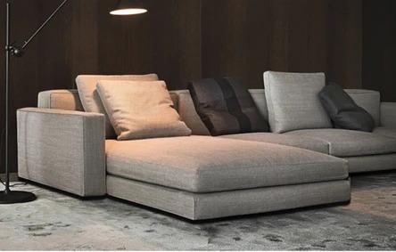 Contemporary Nordic Scandinavian Fabric Down Feather Sofa