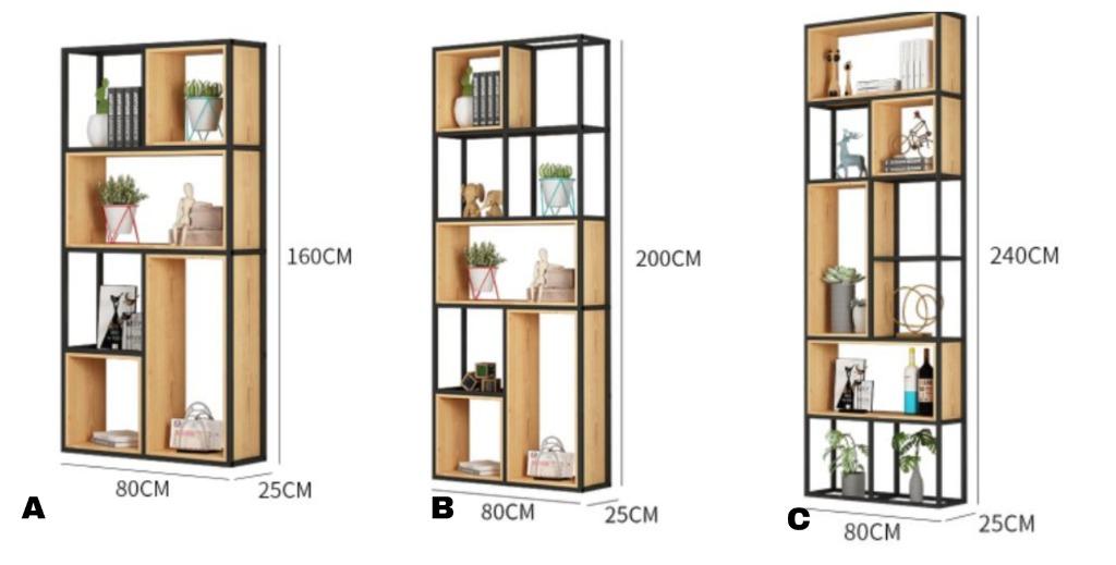 ndustrial  Wood Metal Shelf Partitions - Divider