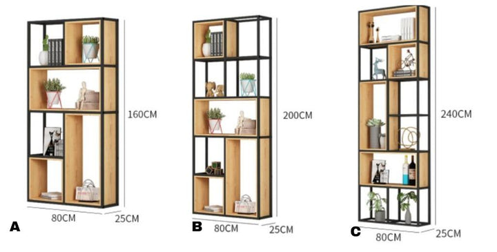 ndustrial  Wood Metal Shelf Partitions - Divider