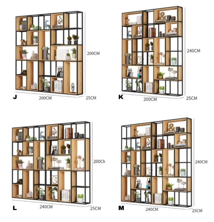 ndustrial  Wood Metal Shelf Partitions - Divider