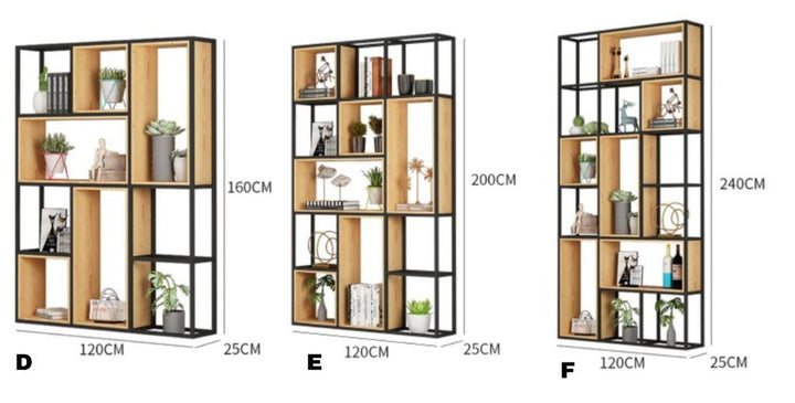 ndustrial  Wood Metal Shelf Partitions - Divider