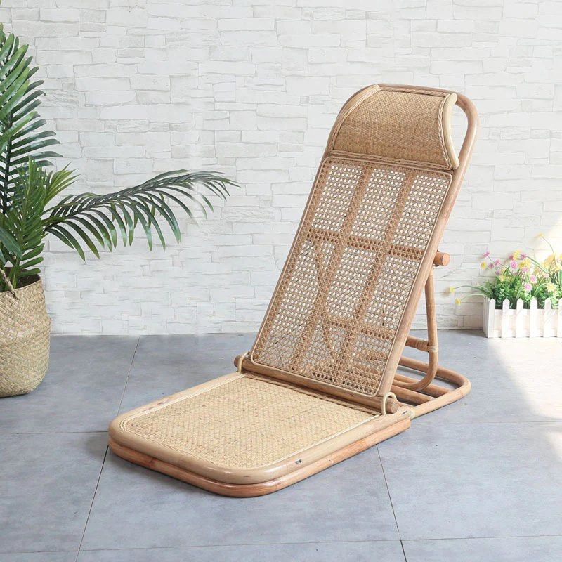 Handmade Rattan Folding Deck Chair