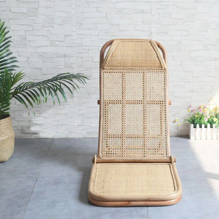 Handmade Rattan Folding Deck Chair