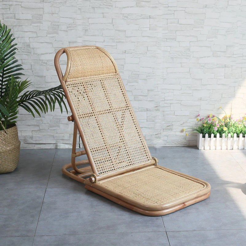 Handmade Rattan Folding Deck Chair