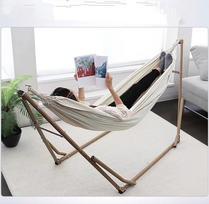 Double Canvas Classic Hammock with Stand