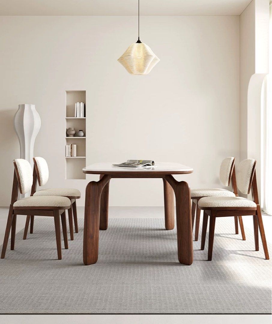 Modern Boucle Dining Chair