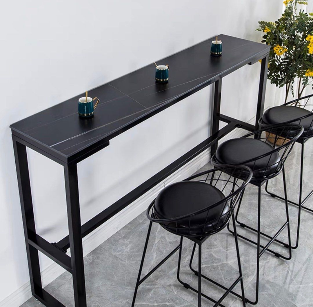 Marble Slate Bar Table & Stool