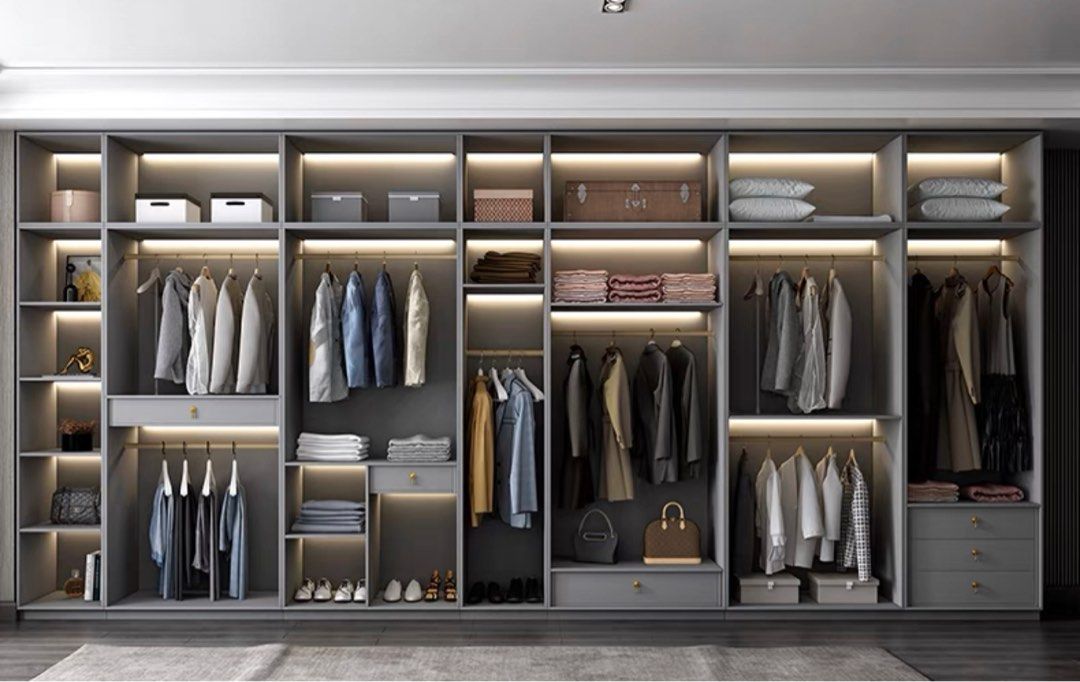 Modern Glass LED Wardrobe