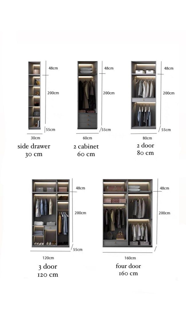 Modern Glass LED Wardrobe