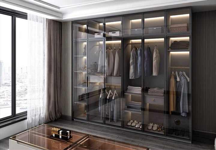 Modern Glass LED Wardrobe