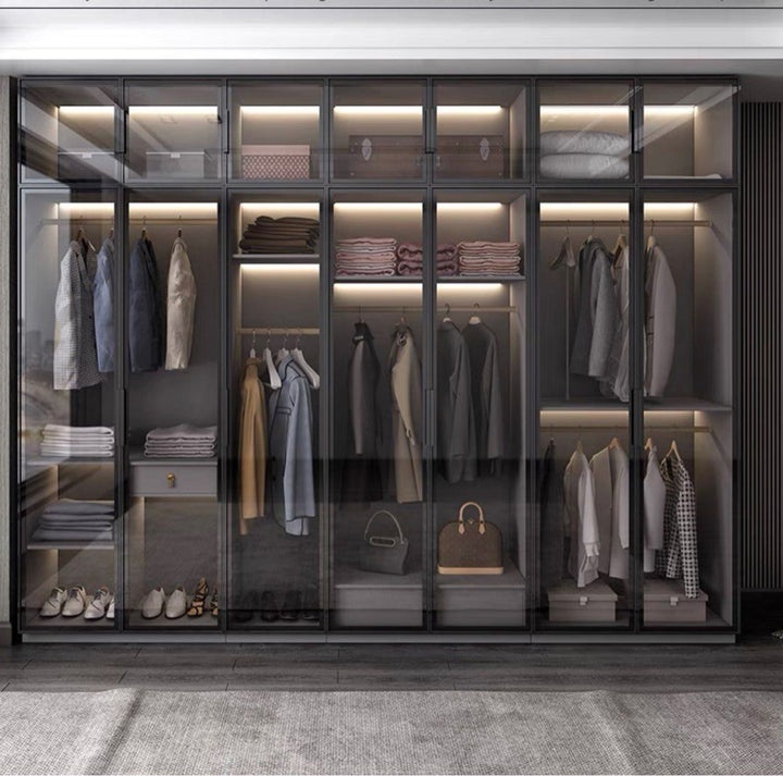 Modern Glass LED Wardrobe