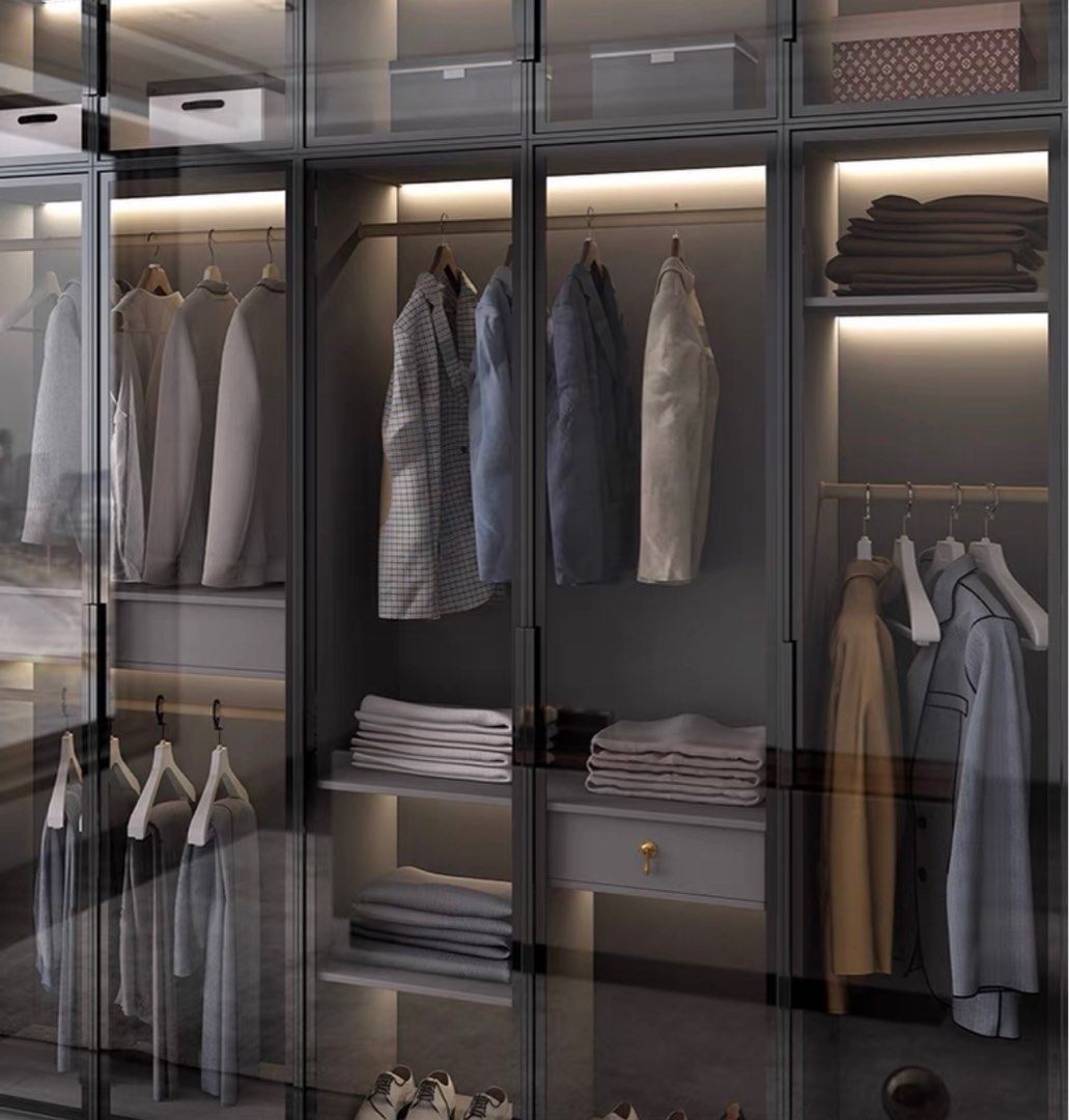 Modern Glass LED Wardrobe