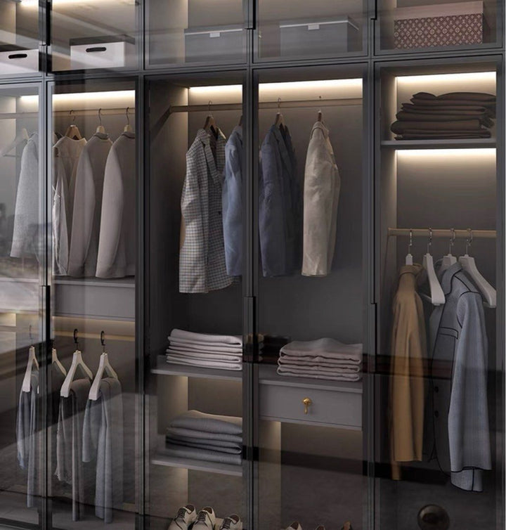 Modern Glass LED Wardrobe