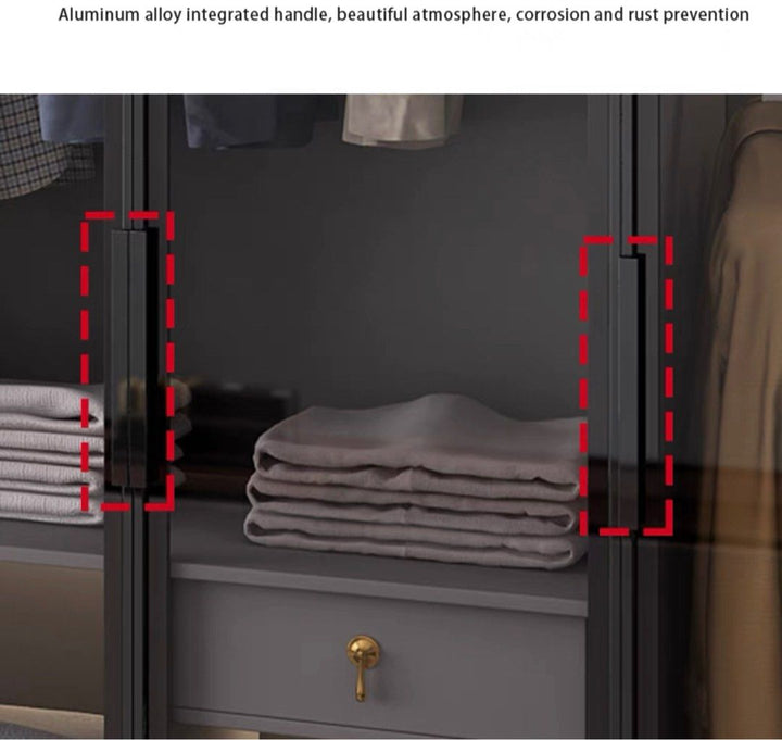 Modern Glass LED Wardrobe