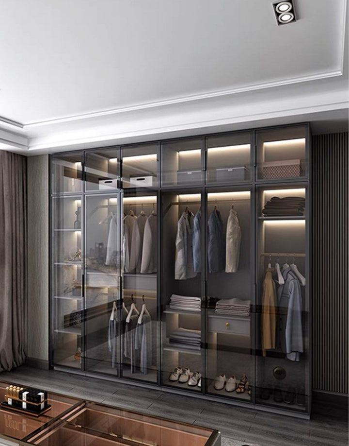 Modern Glass LED Wardrobe