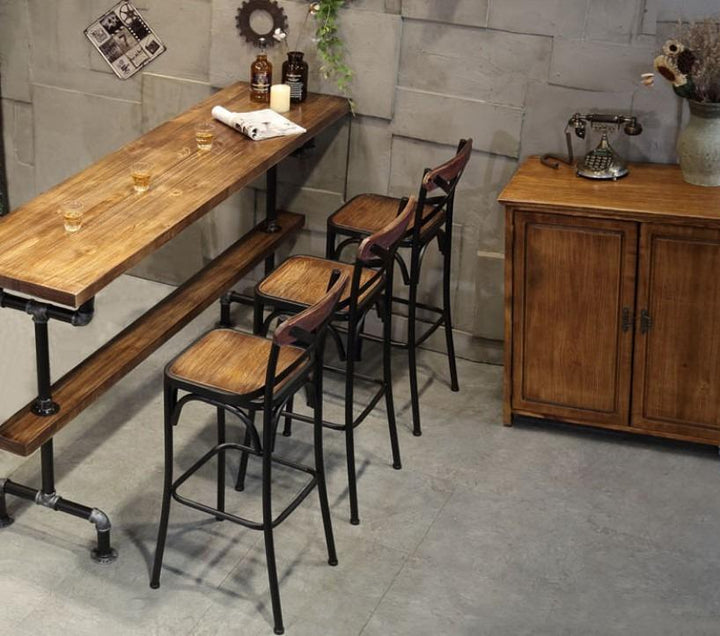 Solid Wood Bar Chair