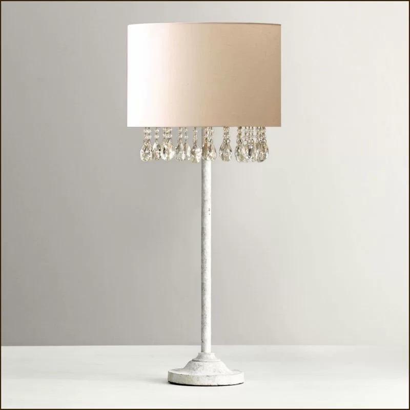 Elina Crystal Metal Table Lamp