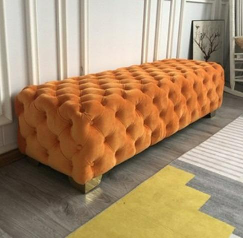 ELISE _ Velvet Tufted Ottoman Bench