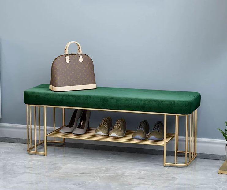 Entryway Sofa Changing Shoe Stool _ Rack