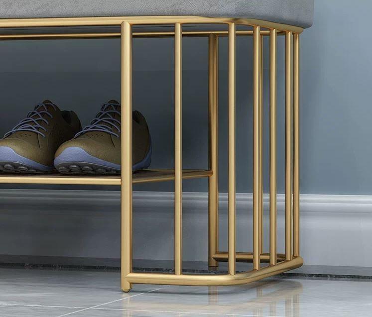 Entryway Sofa Changing Shoe Stool _ Rack