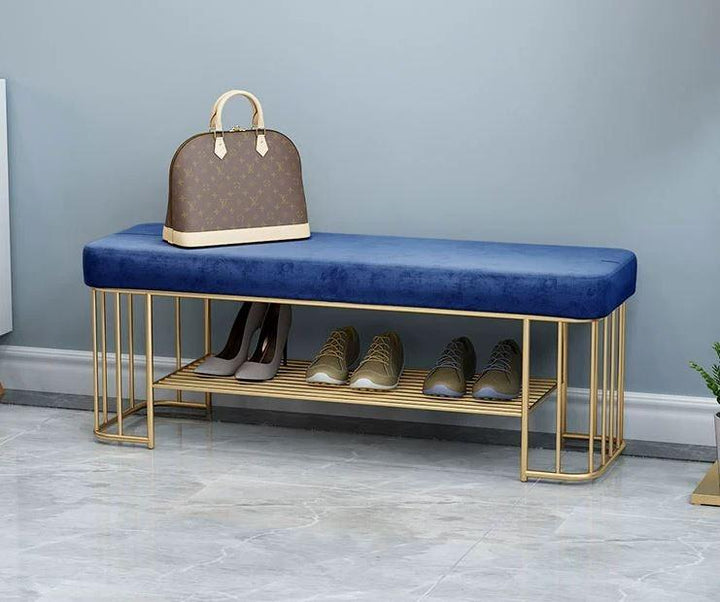 Entryway Sofa Changing Shoe Stool _ Rack