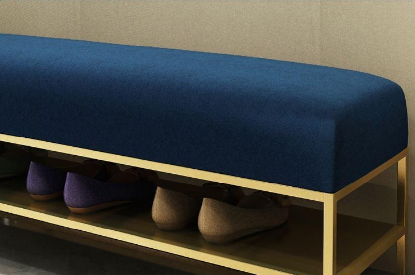 Entryway Sofa Cushion Bench _ Changing Shoe with Rack