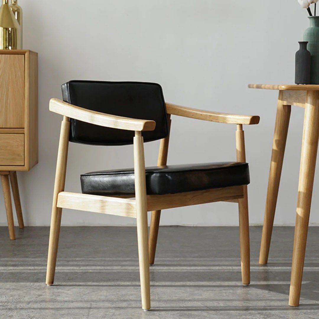 Upholstered Solid Wood Armchair