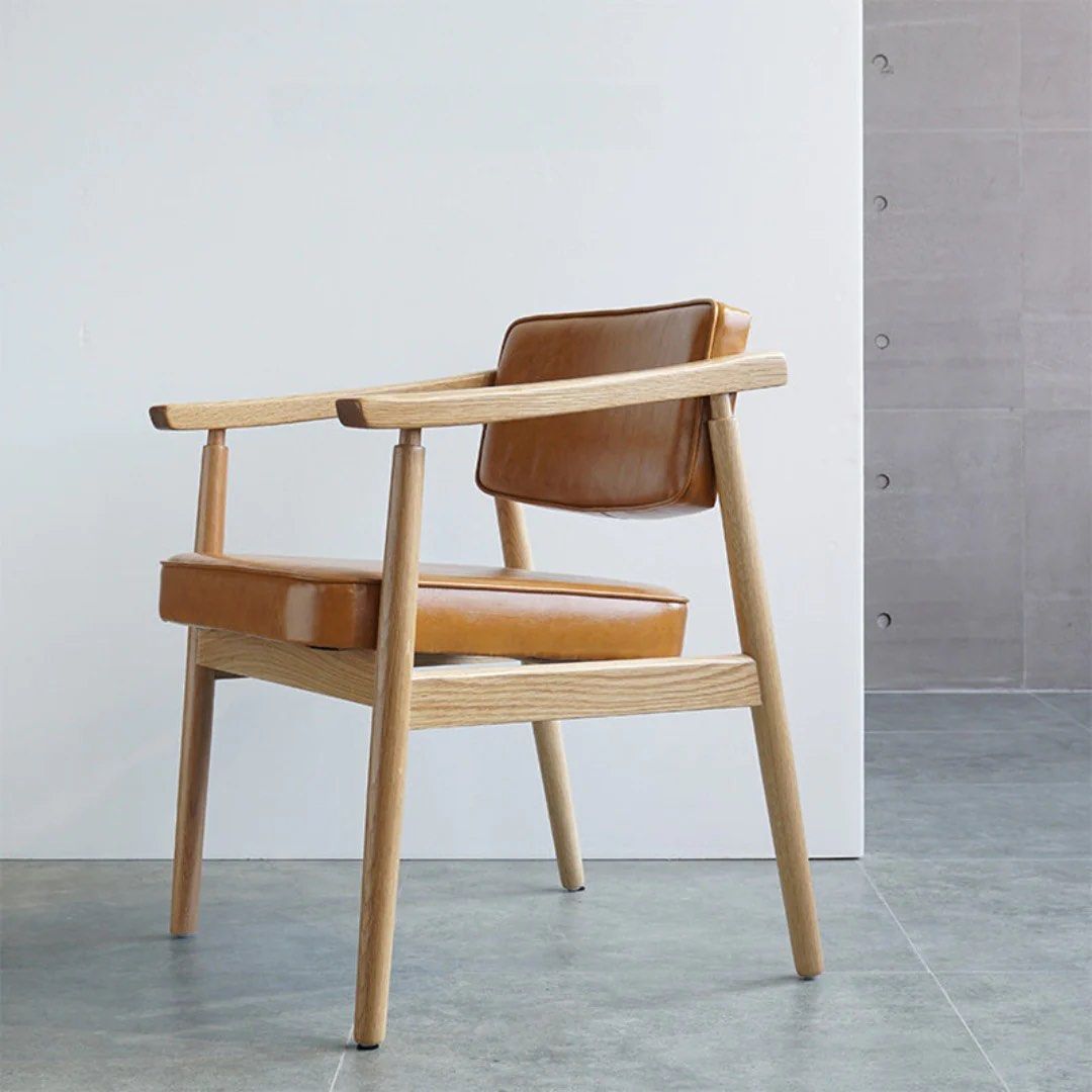 Upholstered Solid Wood Armchair