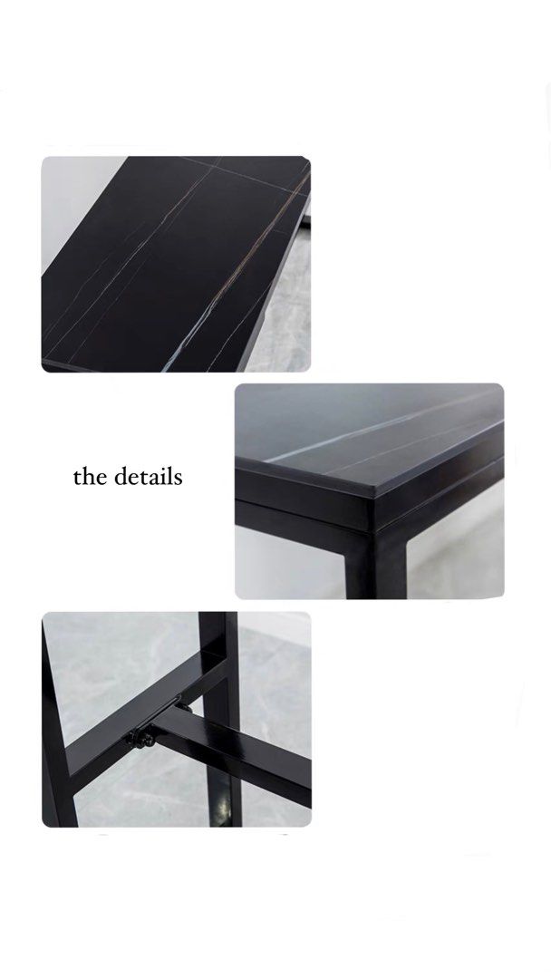 Marble Slate Bar Table & Stool