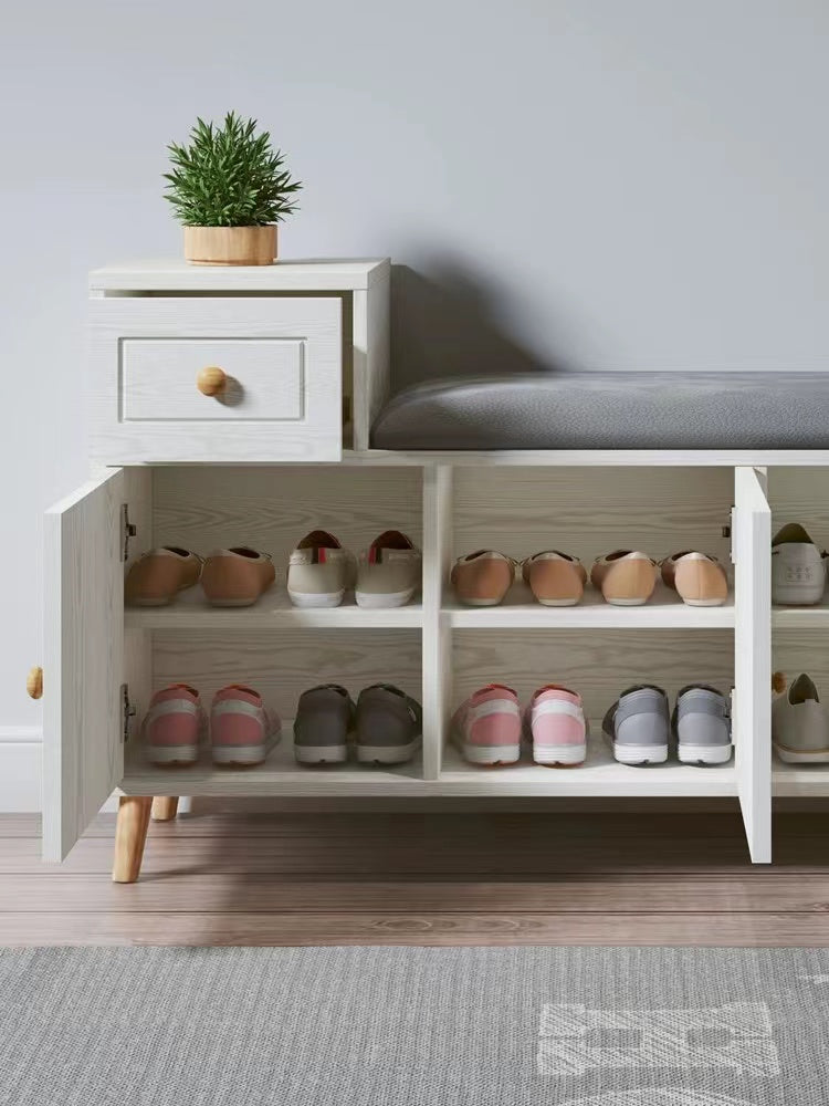 CARLA Sofa Bench with Shoe Rack, Drawer and Cabinet