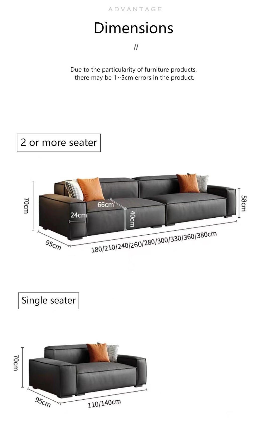 Tofu Block Sofa Italian Minimalist Technology Fabric