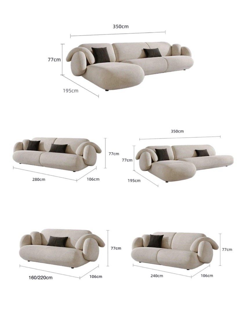 Modern Velvet Sectional Designer Sofa