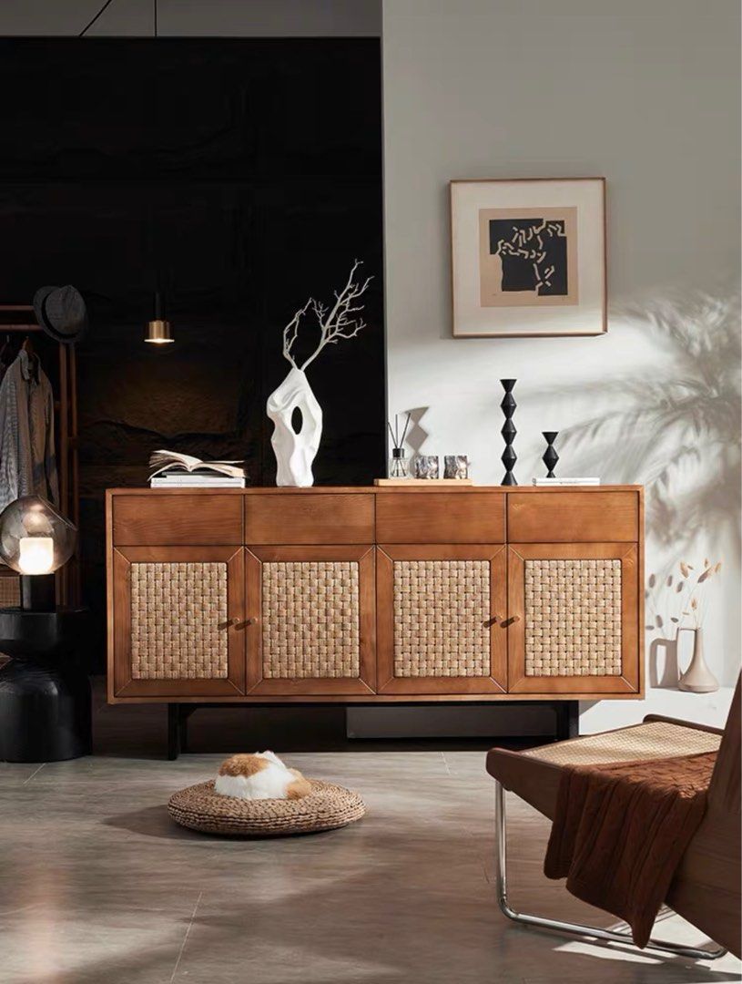 Solid Ash Wood Sideboard