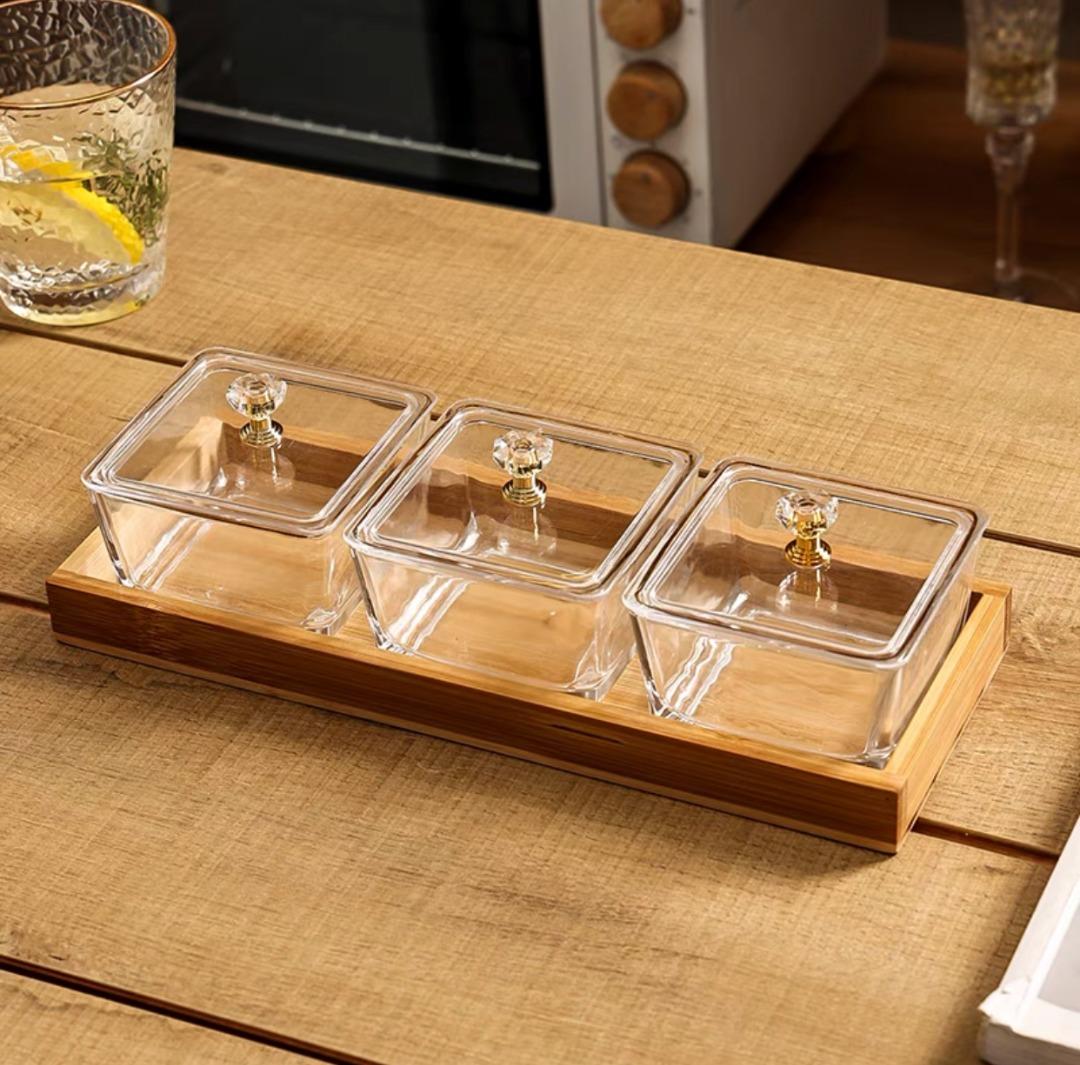 Kitchen Glass Tray Set
