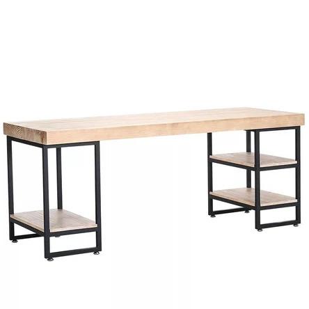 Modern Industrial Solid Wood Office Table