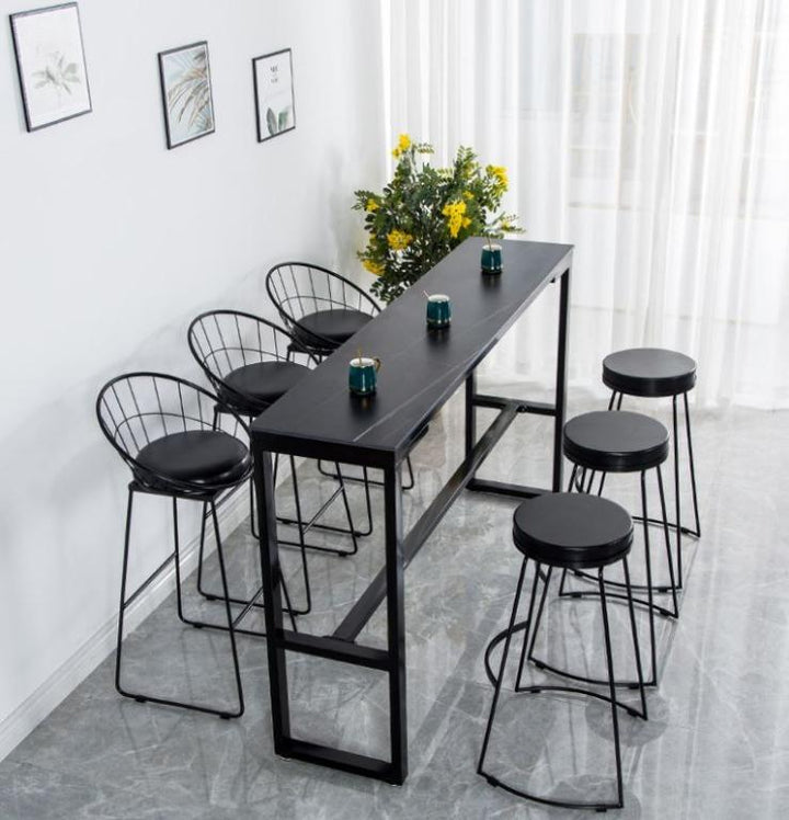 Modern Marble Slate Bar Table & Stool