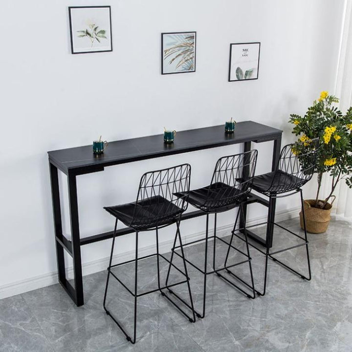 Modern Marble Slate Bar Table & Stool