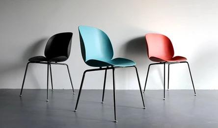 Minimalist Contemporary Modern Colourful Dining Cafe Chairs