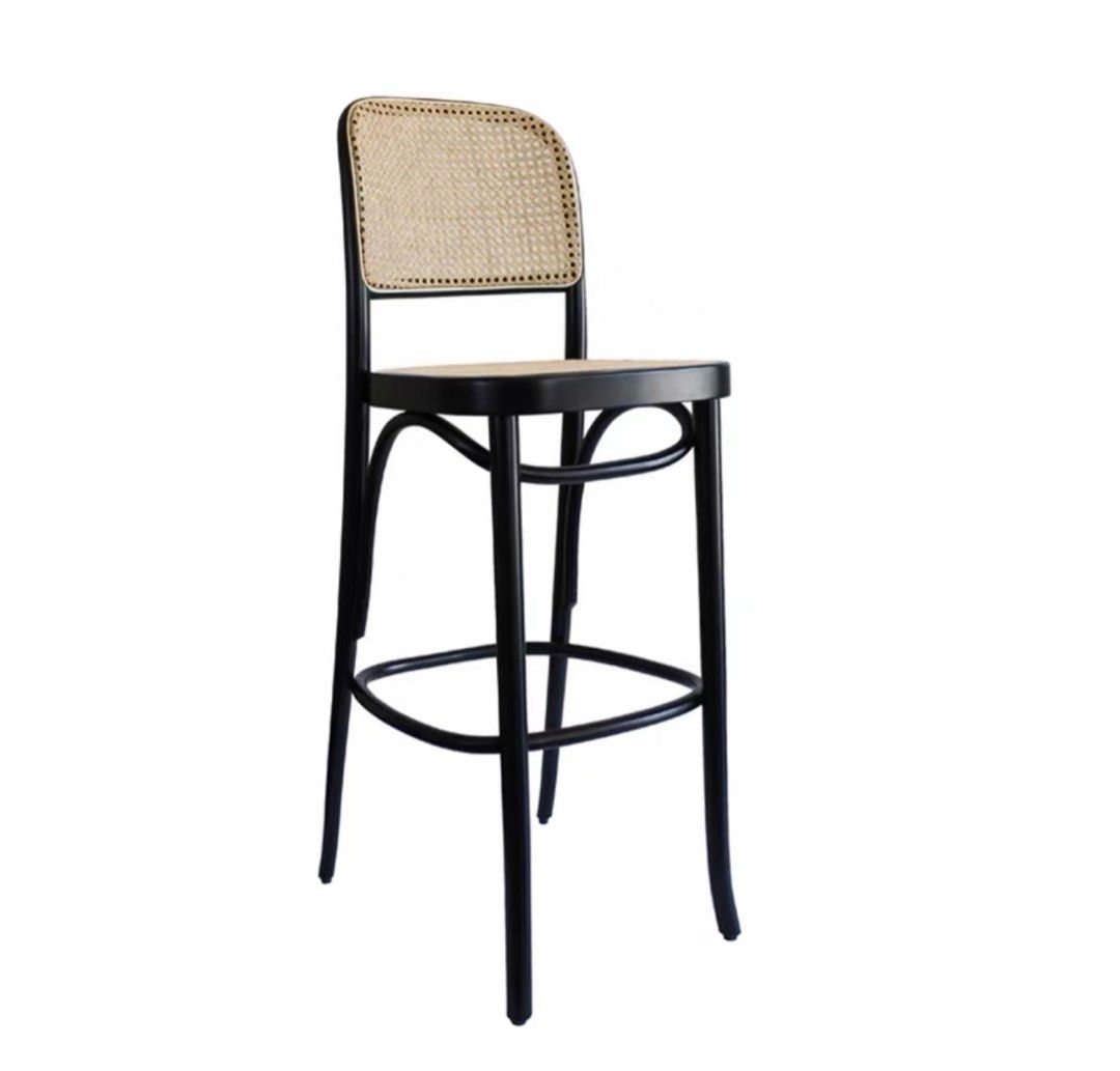 Rustic Rattan Bar Stool