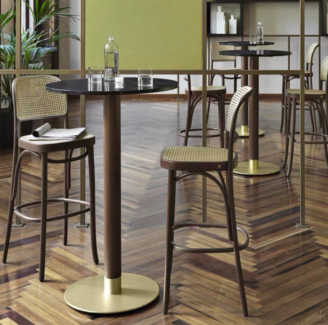 Rustic Rattan Bar Stool