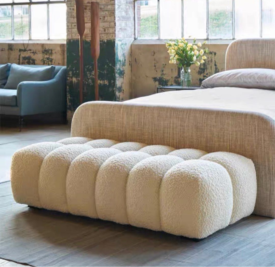 Modern Boucle Bench