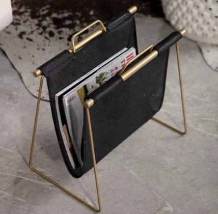 Faux Leather Magazine Rack