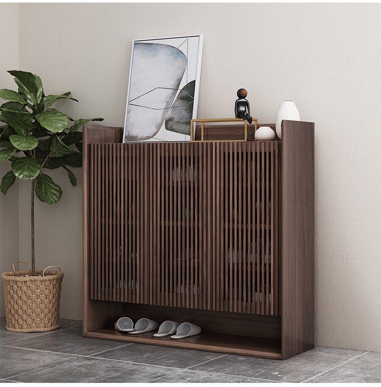 Walnut Shoe Cabinet