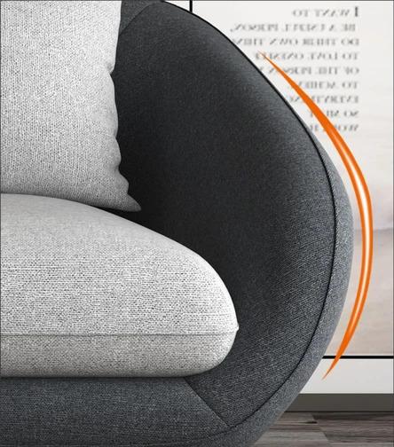 Modern and Contemporary Fabric Nordic Style Sofa