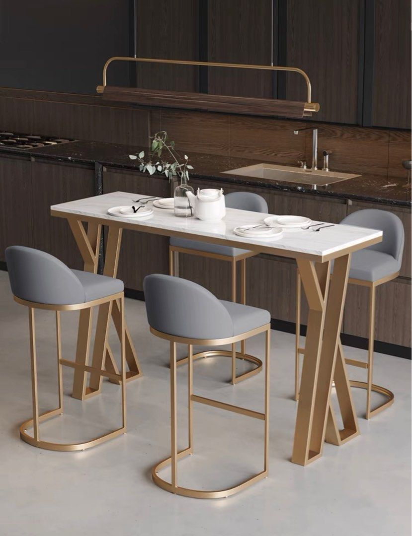 Modern Slate Bar Table & Stool