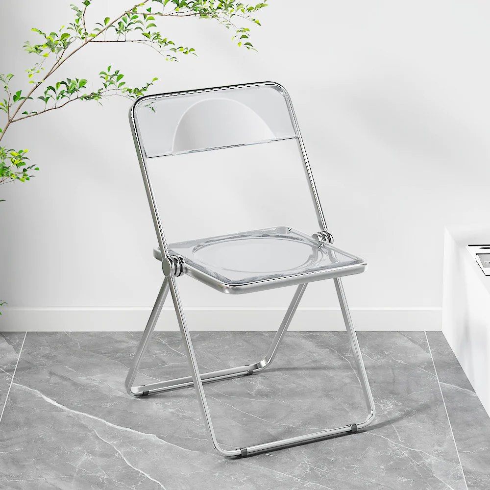 Acrylic Folding Dining Chair (Set of 2)