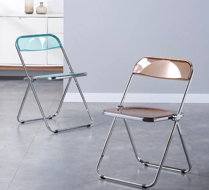 Acrylic Folding Dining Chair (Set of 2)