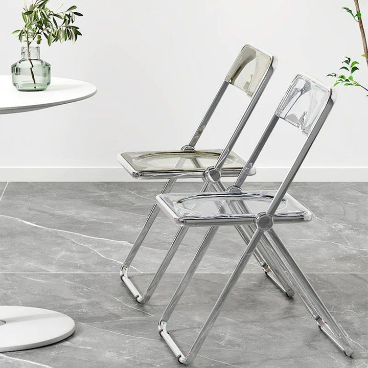 Acrylic Folding Dining Chair (Set of 2)