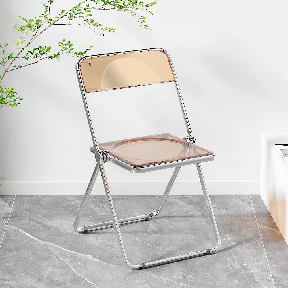 Acrylic Folding Dining Chair (Set of 2)