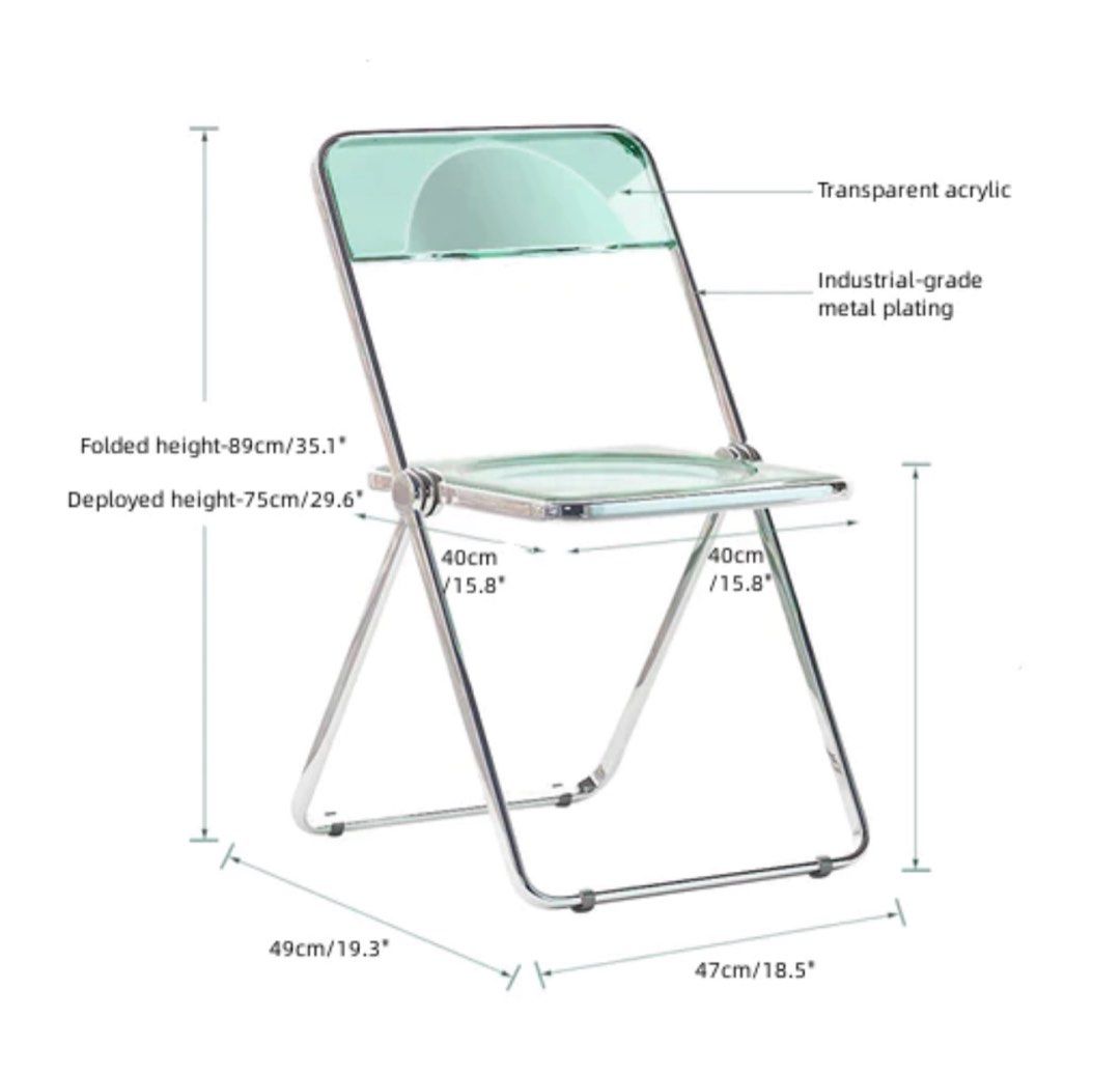 Acrylic Folding Dining Chair